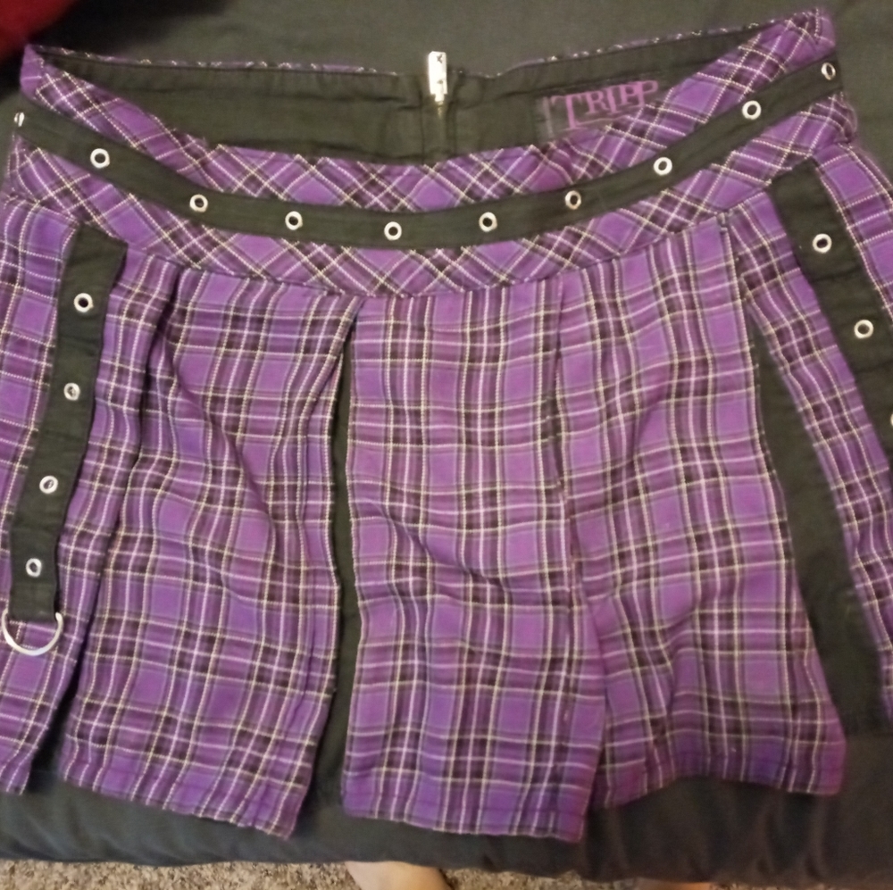 Tripp purple mini skirt